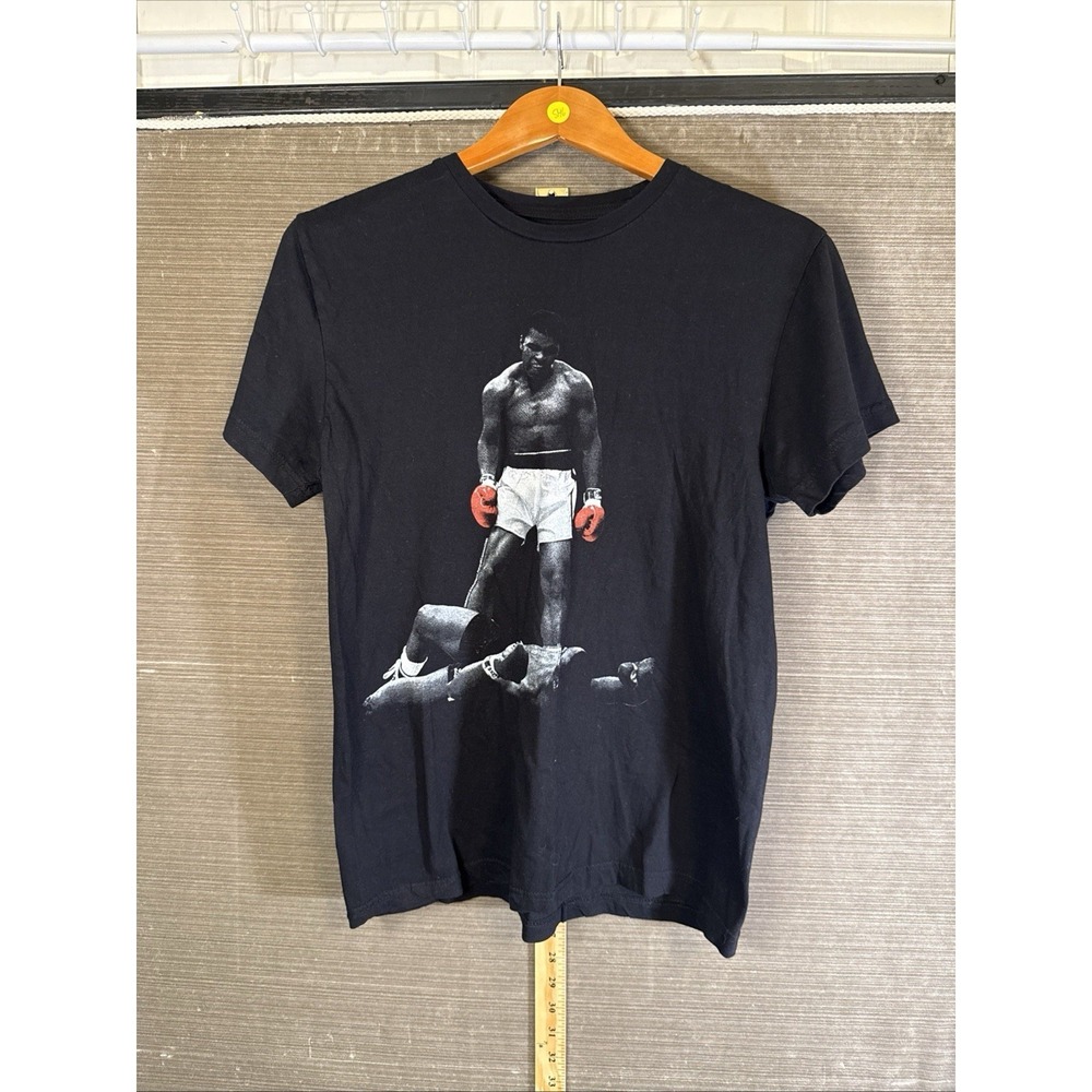 Muhammed ALI Shirt Medium Black Short Sleeve Boxing Fighting Iconic Casual